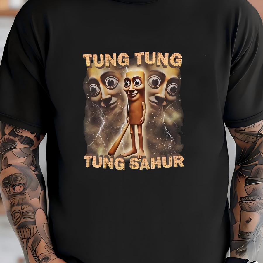 Tung Tung Tung Sahur Ultra Hoodie, Funny Italian Meme Hoodie, Trending Sweatshirt, Viral Brainrot Humor Hoodie, Graphic Tee T-shirt
