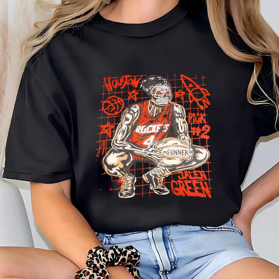 Vintage Jalen Green Hoodie, Houston Basketball Premium Heavyweight Sweatshirt, Unisex Shirt, Washed Hoodie, Gift For Him Gift For Her. T-shirt