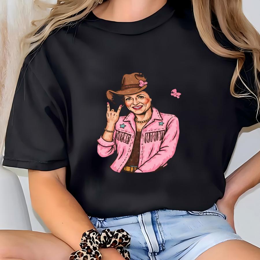 Betty Cowgirl Hoodie, Retro Western Graphic Tee, Funny Pink Cowgirl Shirt, Hoodie, Hoodie, Sweatshirt, Long Sve, Giftsku3 17 T-shirt