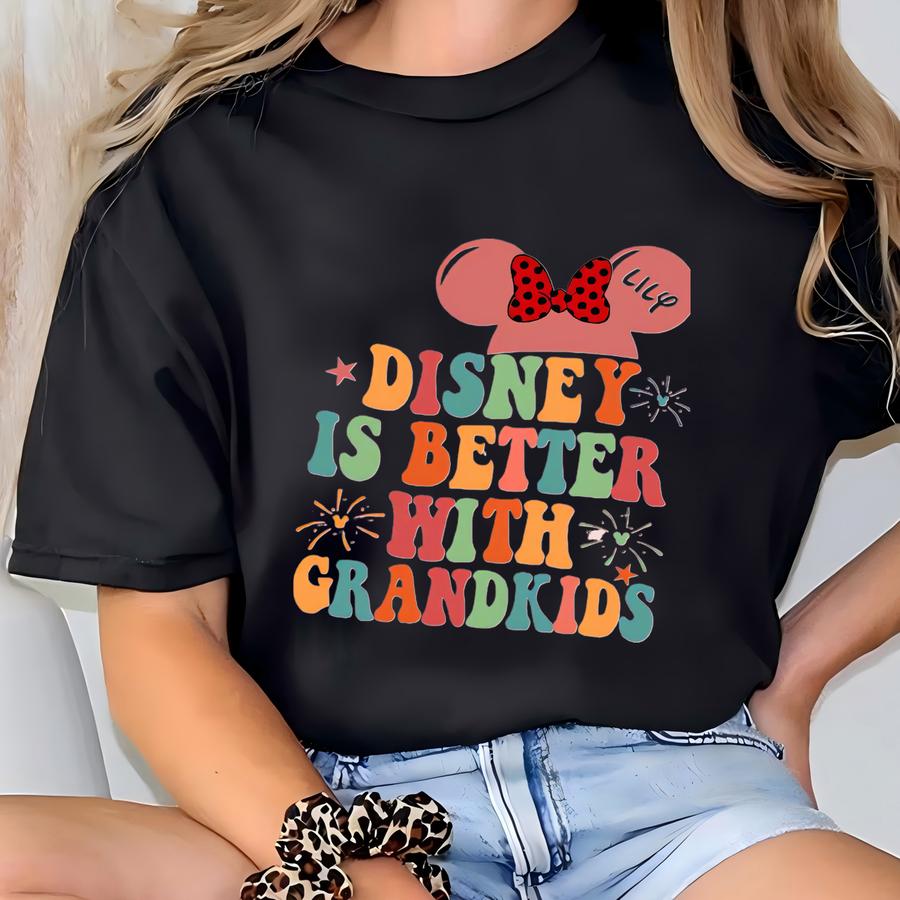 Is Better With Grandkids Shirt, Personalized Grandma Grandpa Tee, Family Trip Matching Shirt, Custom Vacation Shirt T-shirt