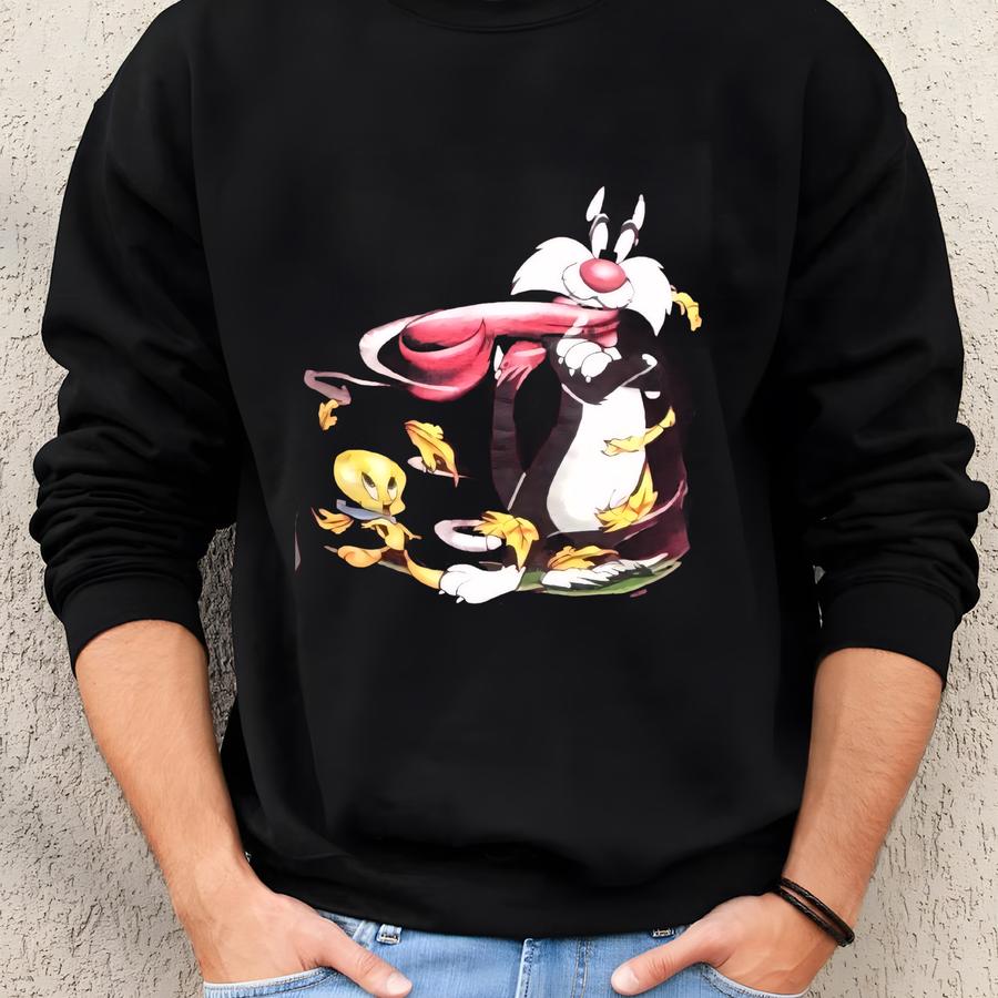 Vintage 90s Looney Tunes Tweety Sylvester Sweatshirt - Maroon (size M/l) Sweatshirt Vintage 90s Looney Tunes Tweety Sylvester Sweatshirt - Maroon (size M/l) Sweatshirt