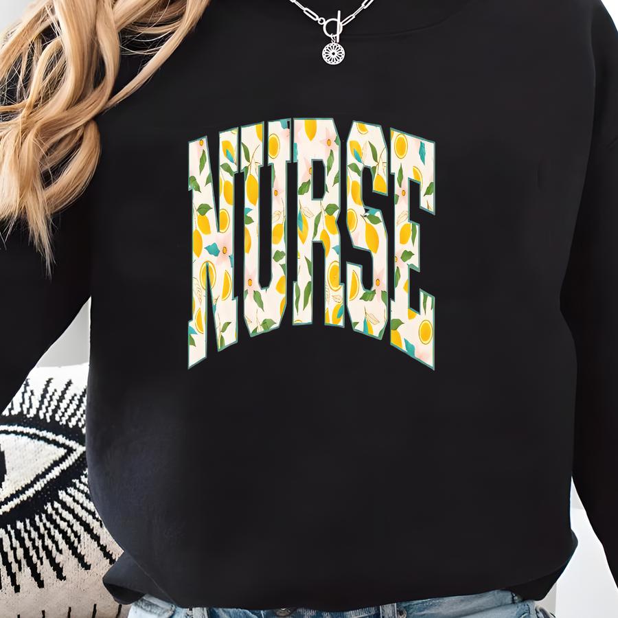 ® Nurse Lemon Shirt, Lemon Nurse Shirt, Rn Tshirt, Amalfi , Summer Nurse Shirt, Registered Nurse Shirt, Retro Fruit Shirt Sweatshirt