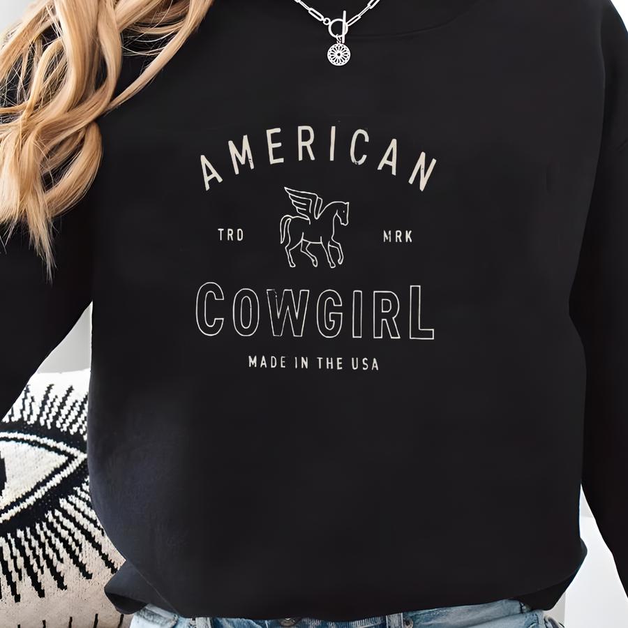 American Cowgirl Tee Sweatshirt