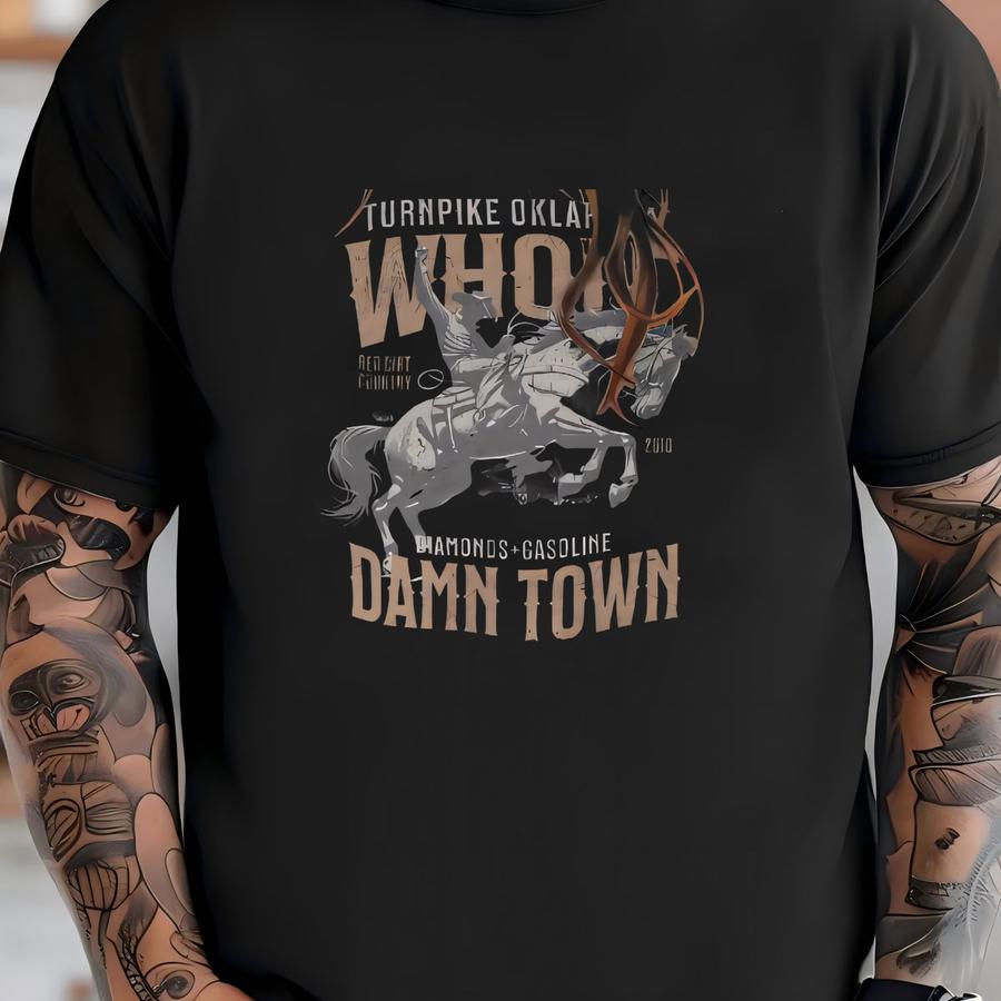 Whole Damn Town Turnpike Tee, Turnpike, Red Dirt Country, Oklahoma, Midwest Hoodie, Men's Western Tee, Women's Western, Country Music Tee T-shirt