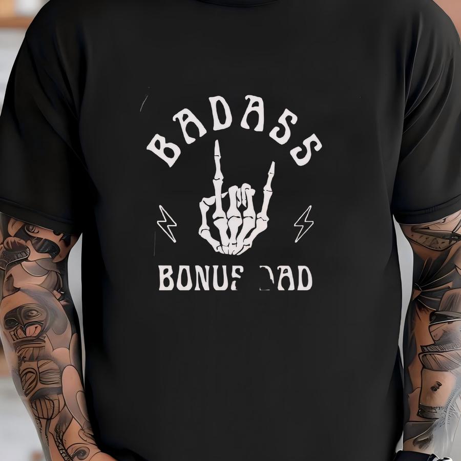 Bonus Dad Shirt, Fathers Day Gift For Dad, New Dad Shirt, Step Dad Gifts, Skeleton Cool Dad Shirt T-shirt