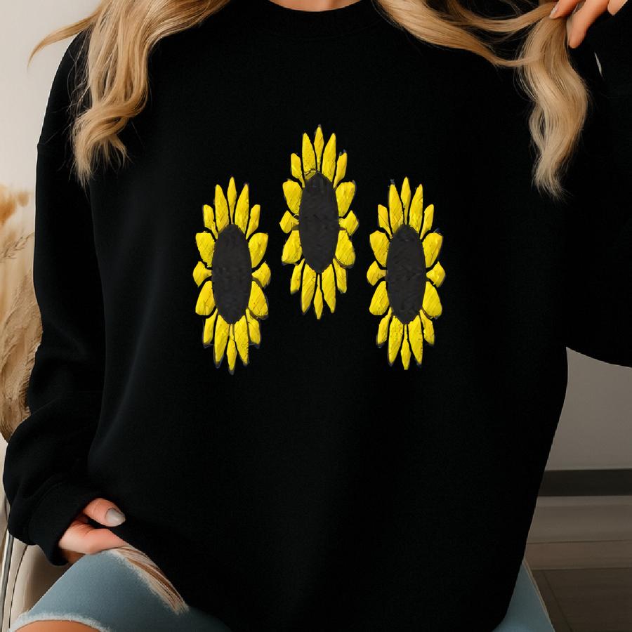Suowers T-shirt, Sun Flower Shirt, Customizable Flower Shirt, Summer Flowers T-shirt Sweatshirt