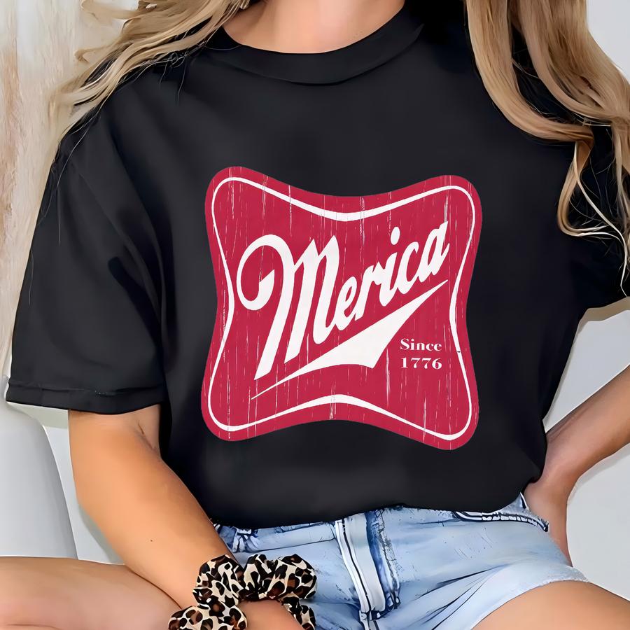 America Tank Top Vintage Beer Label Racerback Funny Retro 4th Of July Tee Patriotic Fourth United States Country Music Concert Usa T-shirt