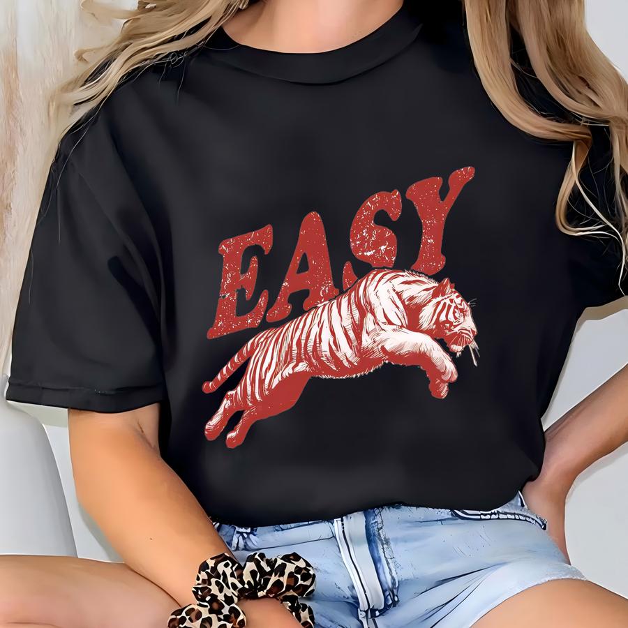 Easy Tiger Shirt, Retro Boho Tee, Unisex Aesthetic Shirt, Graphic Tee, Hippie Clothes, Indie Shirt T-shirt