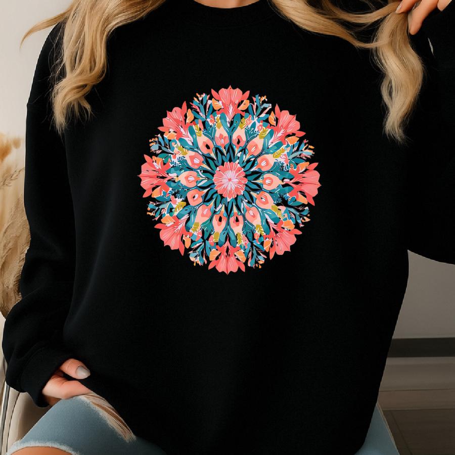 Floral Mandala T-shirt Sweatshirt