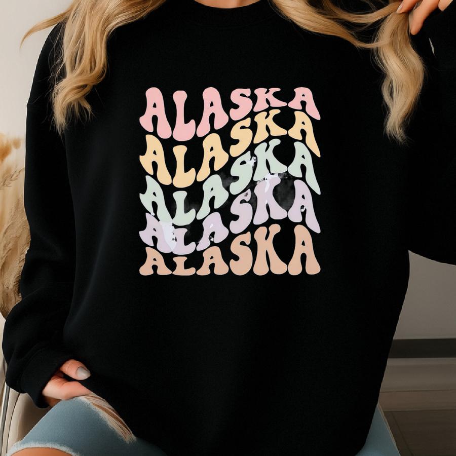 Alaska Sweatshirt, State Sweatshirt, Alaska Sweater, Alaska Crewneck, Alaska Pullover, Alaska Shirt, Alaska State Gifts, Alaska City Shirt Sweatshirt