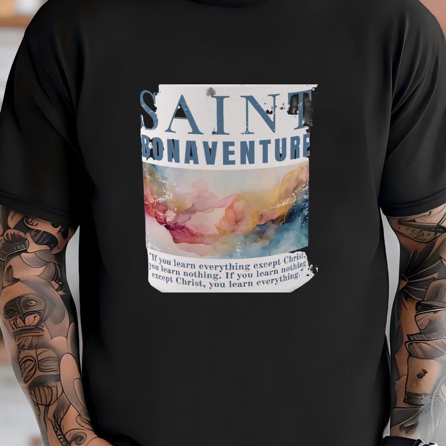 Saint Bonaventure Mug 15oz, Catholic Theologian Gift, Patron Saint Of Bowel Disorders, Christian Wisdom Mug, Morning Devotions Coffee Cup T-shirt