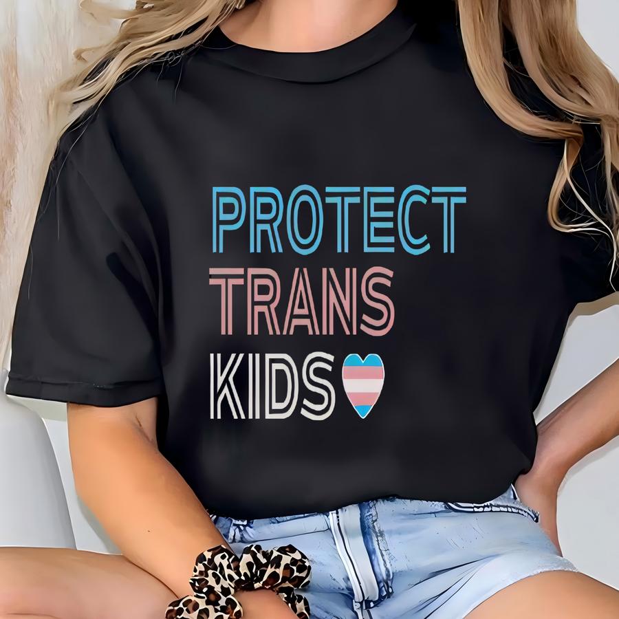 Protect Trans Kids Shirt, Lgbtq Pride Shirt, Trans Ally Gift, Trans Rights Shirt, Rainbow Pride March Shirt, Support Trans Youth T-shirt