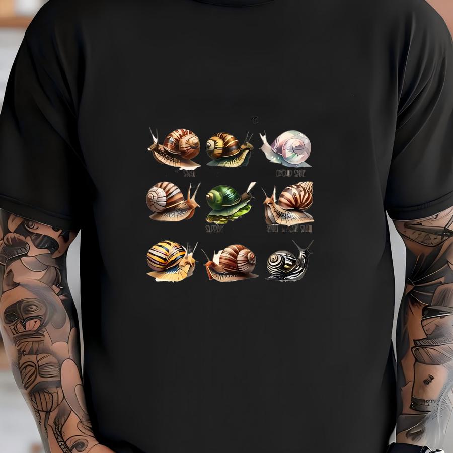 Types Of Snails Baby ® - Snail Lover Baby Bodysuit - Insect Field Guide Kids Tee - Future Entomologist - Natural Kids Shirts T-shirt