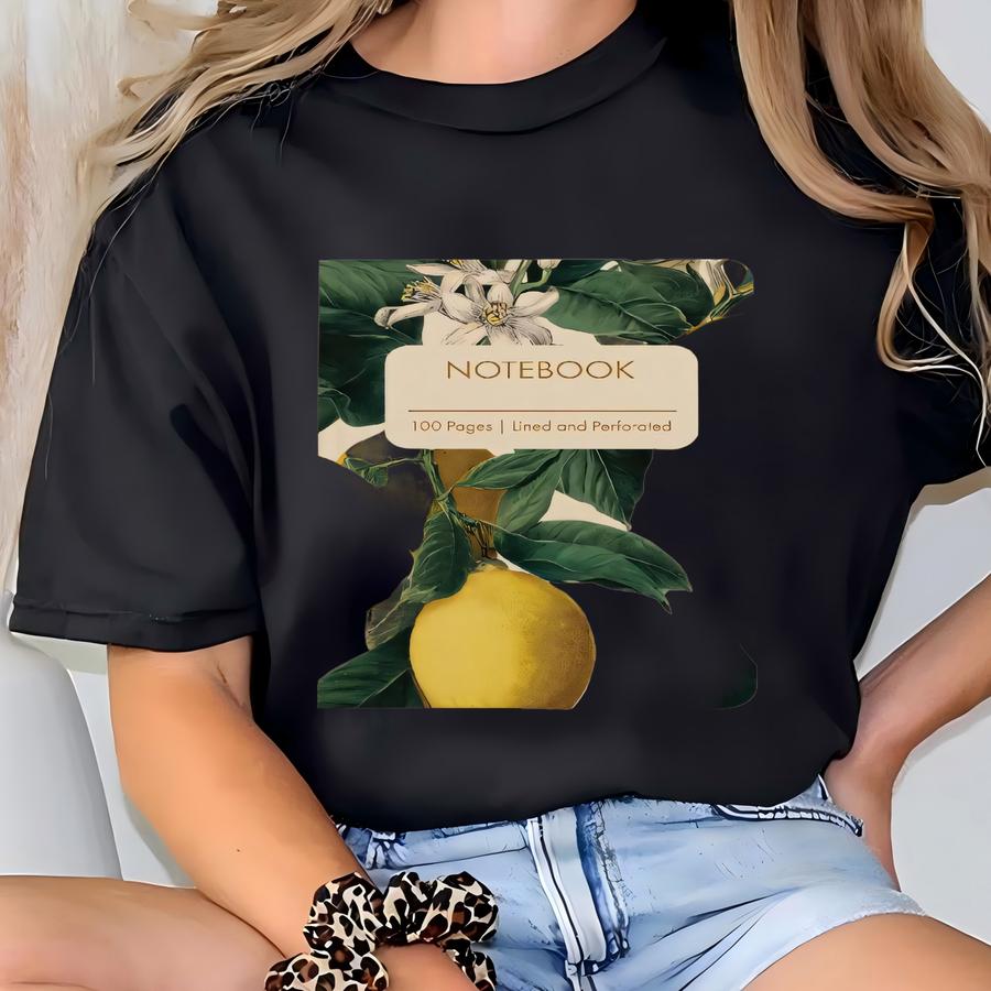 Botanical Lemon Journal: Floral Softcover Notebook, 100 Lined Pages T-shirt