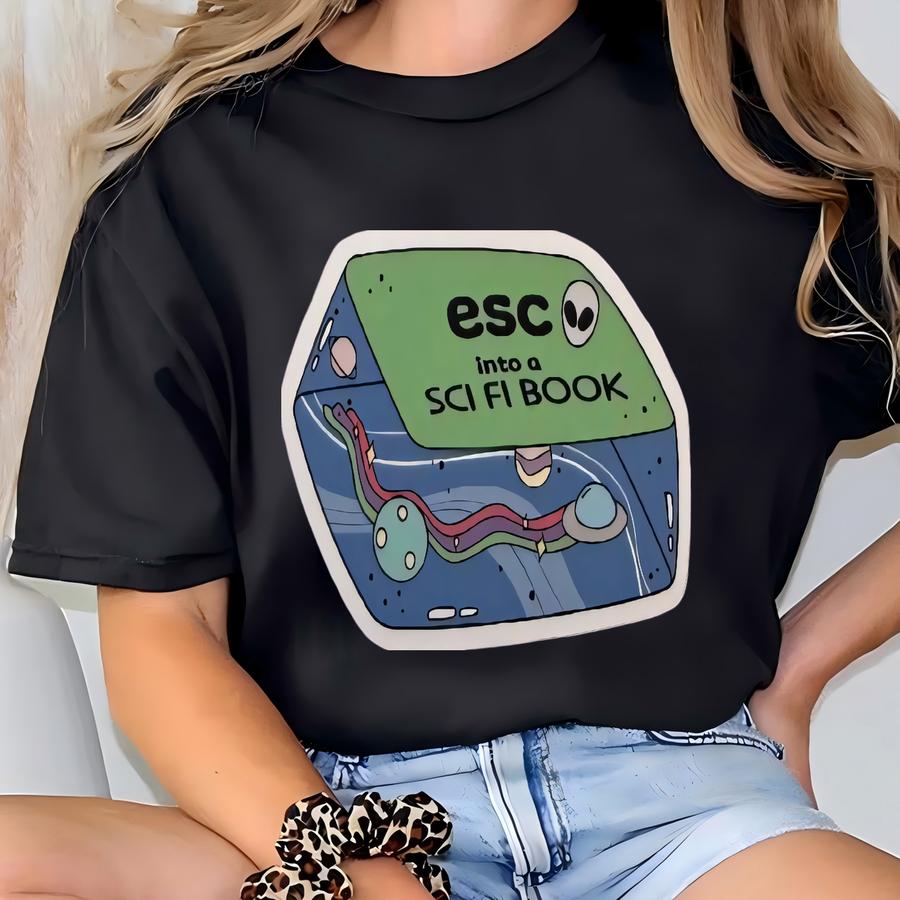 Book Genre Esc Keycap Sticker Pack: Mystery, Romance, Fantasy T-shirt