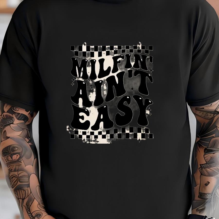 Milfin Ain't Easy 2 Sided Hoodie For Women, Funny Sweatshirt For Mom, New Mama Hoodie T-shirt