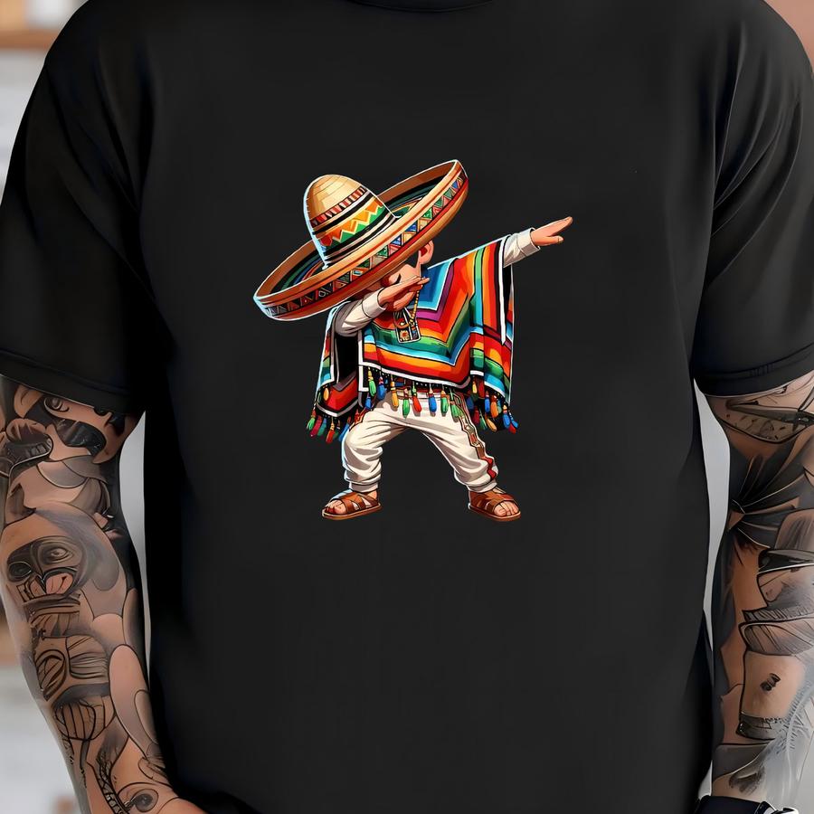 Mexican Boy Dabbing Poncho Cinco De Mayo Hoodie, Cinco De Mayo Sweatshirt, Funny Dab Dance Hoodie For Men And Women T-shirt