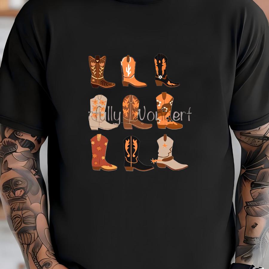 Cowboy Boots College Tee T-shirt