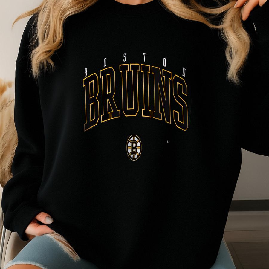 Boston Hockey Sweatshirt, Boston Hockey Crewneck, Retro Boston Hockey Sweatshirt, Retro Boston Bruins Sweater , Hockey Fan Gifts Sweatshirt