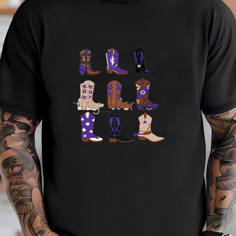 Cowboy Boots College Tee T-shirt