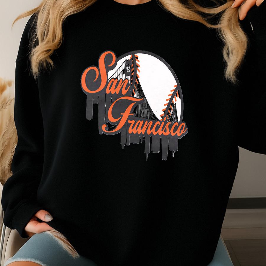 San Francisco Baseball Sweatshirt, San Francisco Crewneck Sweatshirt