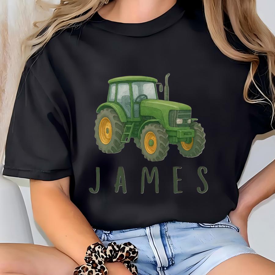 Personalized Tractor Kids Hoodie: Farm Birthday Outfit T-shirt