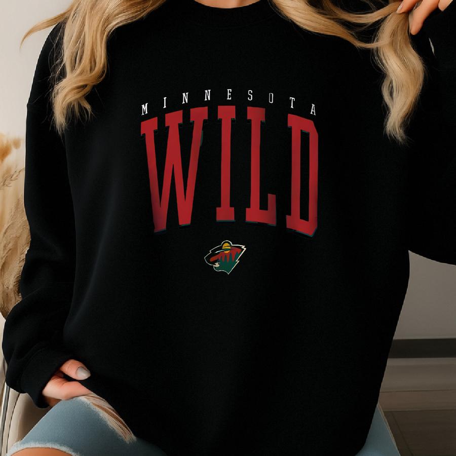 Minnesota Wild Sweatshirt, Minnesota Hockey Crewneck, Retro Minnesota Hockey Shirt, Retro Minnesota Ice Hockey Sweater Sweatshirt