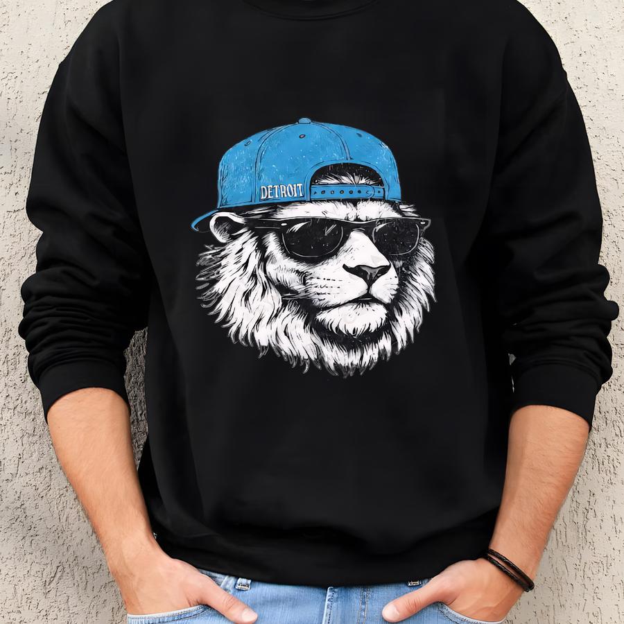 Detroit Football Crewneck Sweatshirt, Vintage Sports Fan Apparel, Game Day Gift, Unisex Sweatshirt, Football Fan Gift, Detroit Sweatshirt