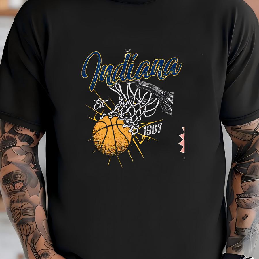 A Basketball Vintage Est 1967 Shirt, Basketball Retro 90s Hoodie, Game Day Shirt, Gift For Mom, Fathers Day Gift T-shirt