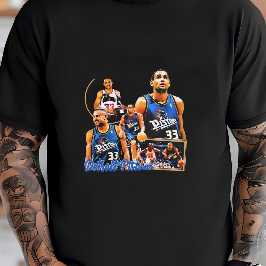 Vintage 90s Grant Hill Pistonss Shirt Homage Retro Classic Graphic Tee Bootleg Bestseller Unisex Sport Sweatshirt Gift T-shirt