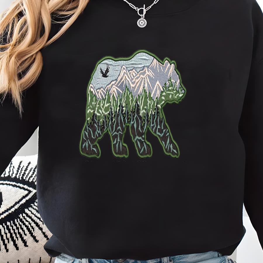 Alaska National Park Y Design, Mountains Machine Y Designs, Bear Y Files, Travelling, Hiking, Camping, Outdoors Sweatshirt