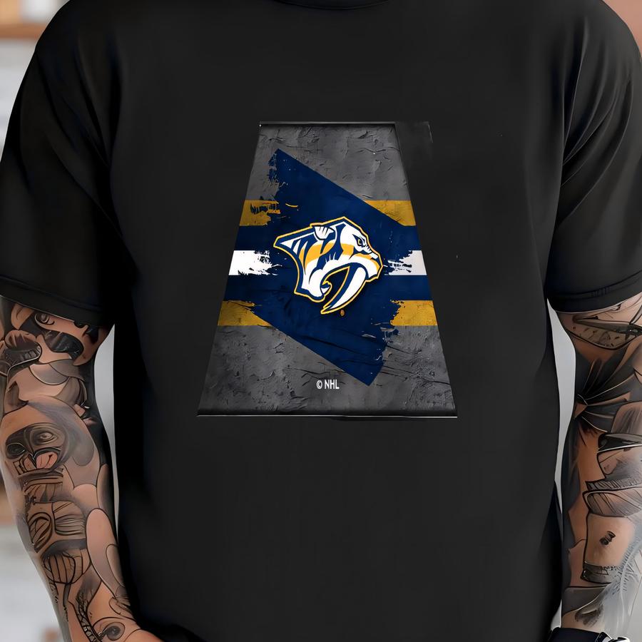 Nashville Predators Backlit Pendant Box Light | Metal Framed Billiard Light | Officially Licensed Hockey Pool Table Box Pendant Light T-shirt