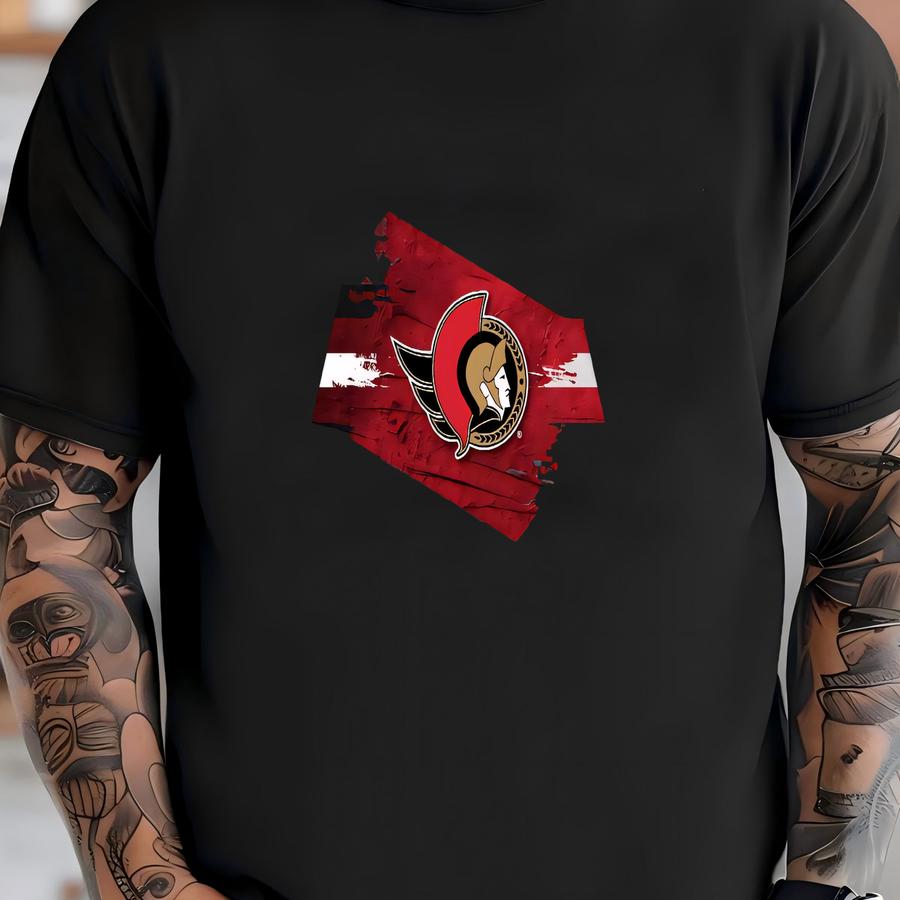 Ottawa Senators Backlit Pendant Box Light | Metal Framed Billiard Light | Officially Licensed Hockey Pool Table Box Pendant Light T-shirt