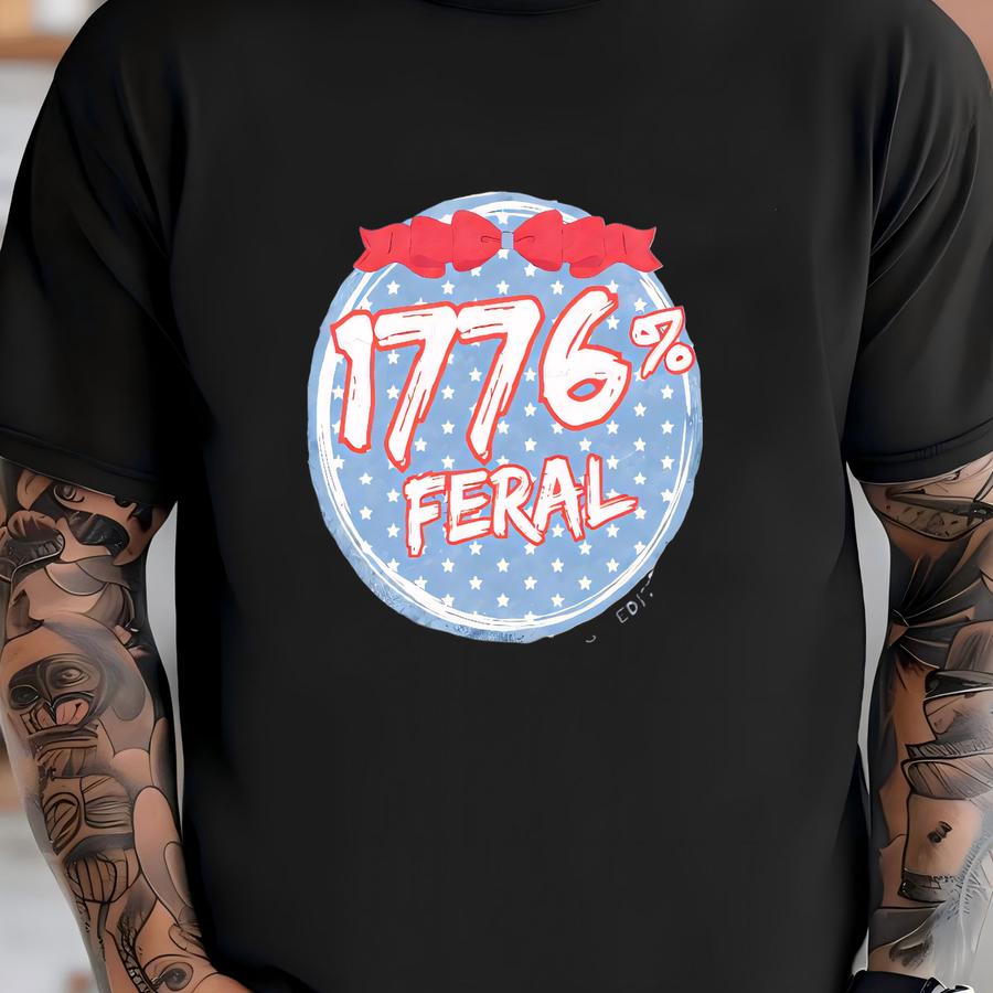 1776% | Patriotic Png | Digital Download | Red White Blue | America | Usa | Fourth Of July | Stars And Stripes | Original Designer T-shirt