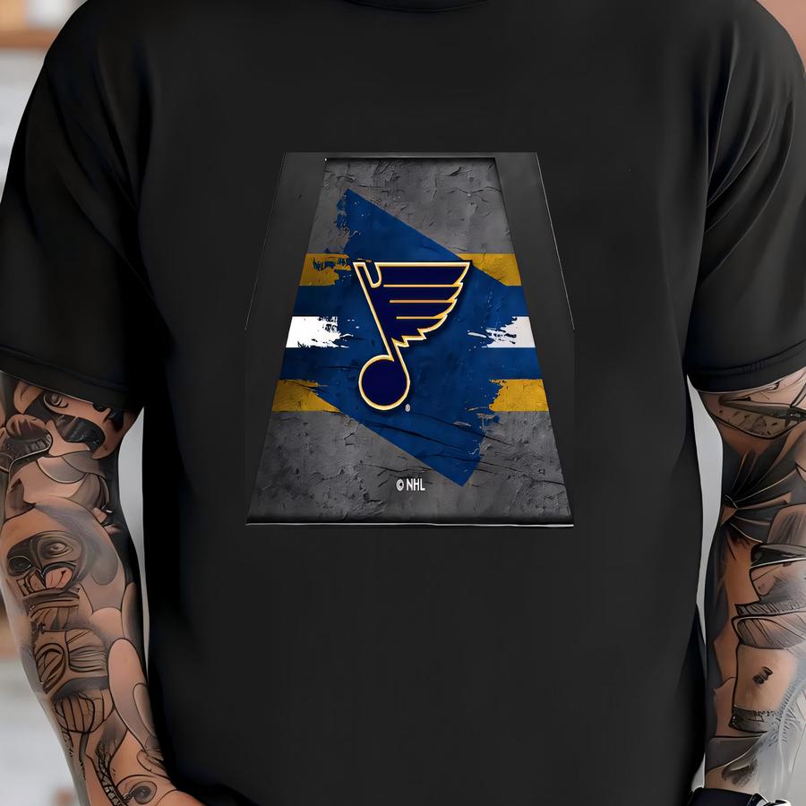 St Louis Blues Backlit Pendant Box Light | Metal Framed Billiard Light | Officially Licensed Hockey Pool Table Box Pendant Light T-shirt