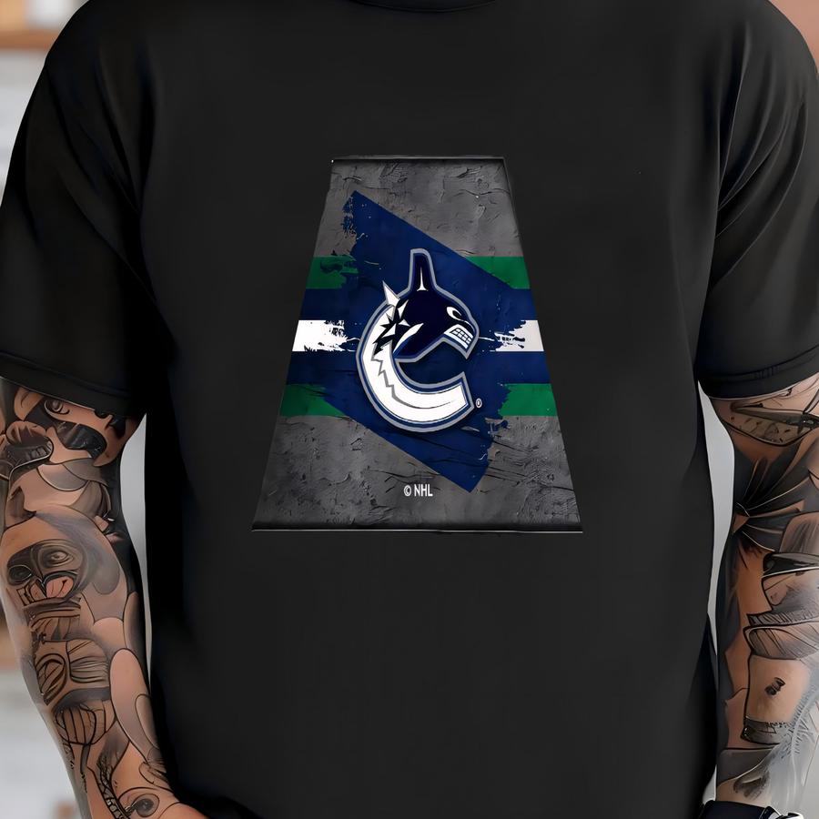 Vancouver Canucks Backlit Pendant Box Light | Metal Framed Billiard Light | Officially Licensed Hockey Pool Table Box Pendant Light T-shirt