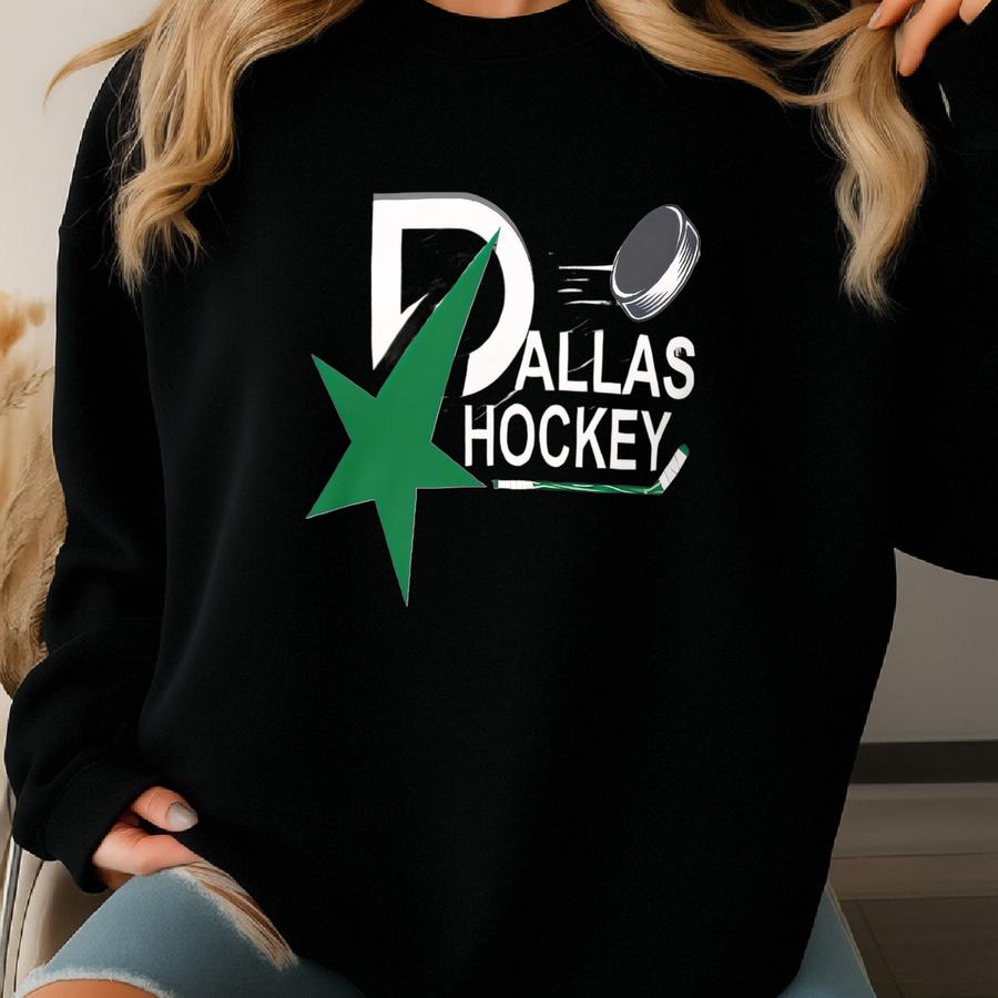Hockey T-shirt Vintage Fan Gift Big D Sports Apparel Sweatshirt