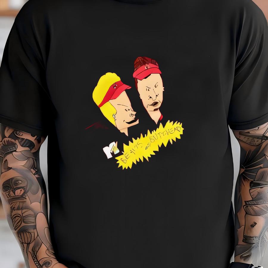 Vintage 1993 Beavis Butthead Burger World Mtv Comedy Tv Promo Desantis Graphic Shirt Usa Size Xl T-shirt