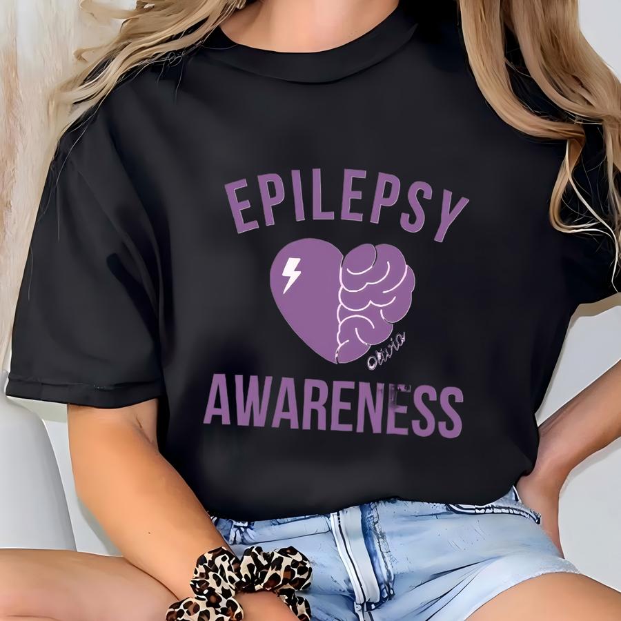 Epilepsy Awareness Long Sve Tee Epilepsy Awareness Shirt Epilepsy Shirt Epilepsy Warrior Shirt Epilepsy Sweatshirt Epilepsy Gift T-shirt