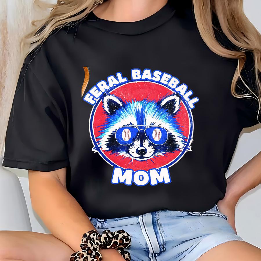 Baseball Mom Hoodie: Funny Raccoon Tee T-shirt