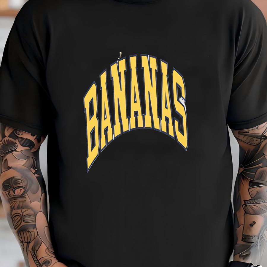 Banana Sweatshirt, Baseball Sweatshirt, Funny Baseball, Baseball Season, Banana Mascot, Let's Go Bananas, Mascot Shirt, Oversized, Fan T-shirt