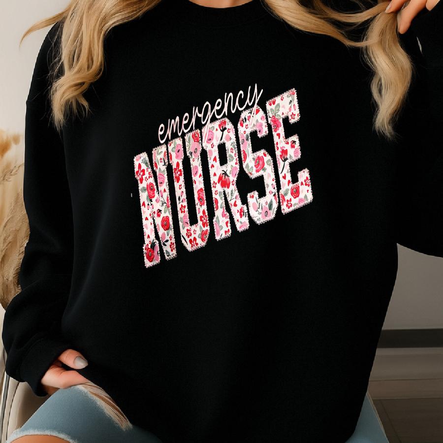 Emergency Nurse Sweatshirt, Er Nurse Sweatshirt, Emergency Department Sweatshirt, Gift For Nurse, Custom Nurse Crewneck Sweatshirt