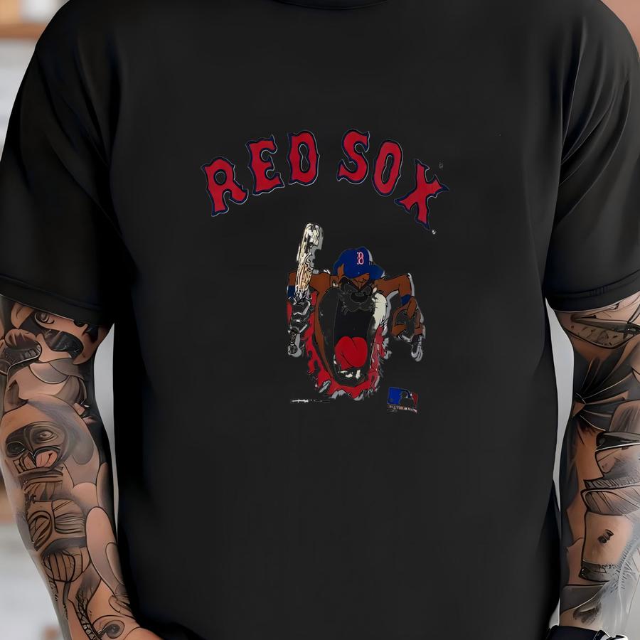 Red Sox 90s Taz Looney Toons Shirt Size Medium T-shirt