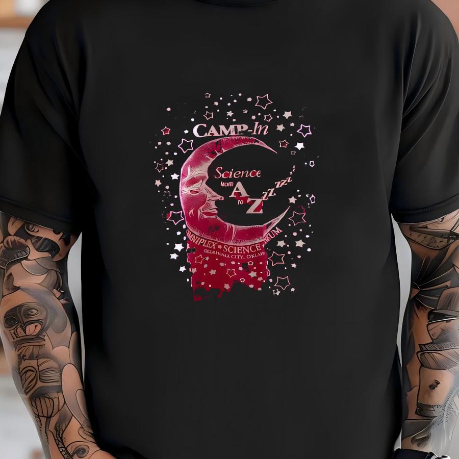 Vintage 2000’s Y2k Pink Summer Camp Moon And Star Graphic Tee - Xl T-shirt