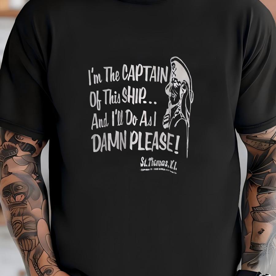 Vintage 1979 St.thomas Island Funny Captain Tee Mens L T-shirt