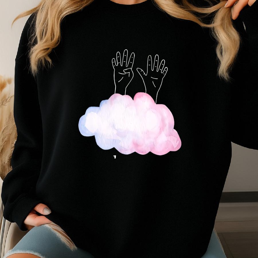 On Cloud Nine Shirt | Happiness Shirt | Party Shirt | Bachelorette Shirt | Birthday Shirt | Shirt For Her | 9 Finger Shirt | Hands On Cloud Sweatshirt