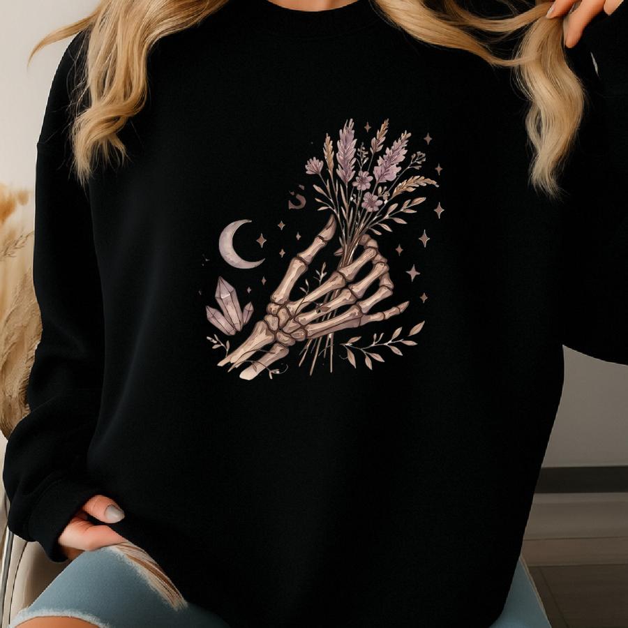 Magic In My Bones Tee: Boho Skeleton Graphic, Nature Lover Shirt Sweatshirt