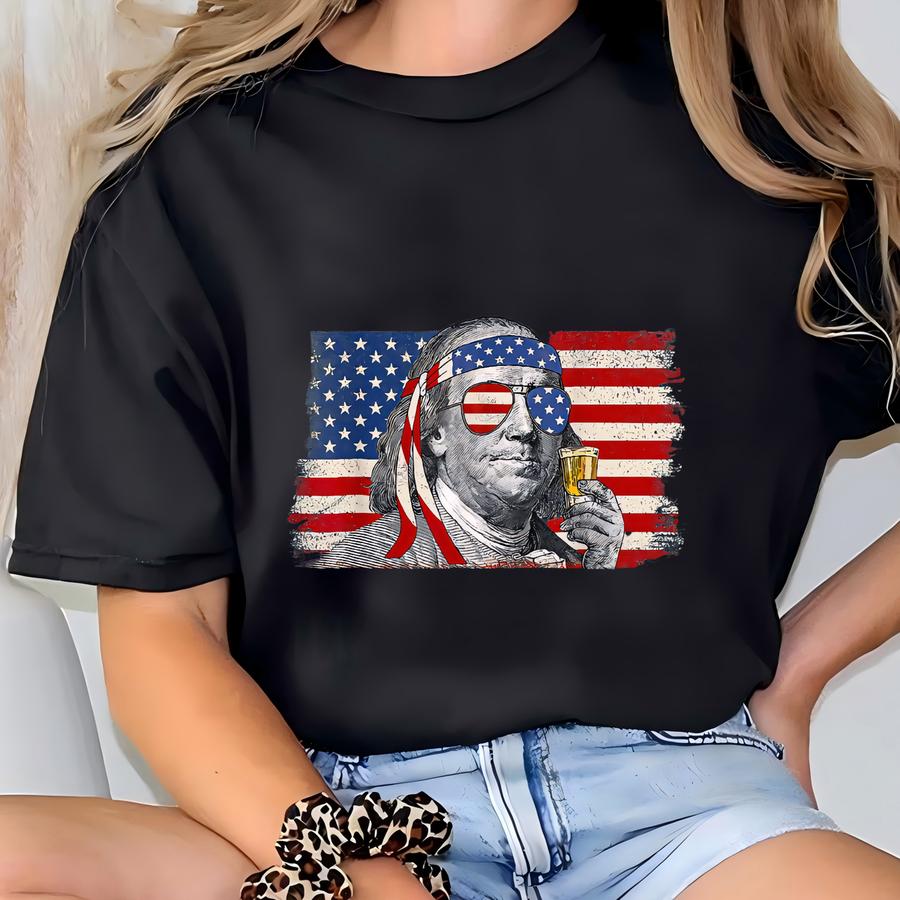 Ben Drankin Shirt, Funny July 4th Tee, Usa Flag Tee, Drinking Party Tee, American Joy Tee, Beer Shirt, Pretty Usa Shirt T-shirt