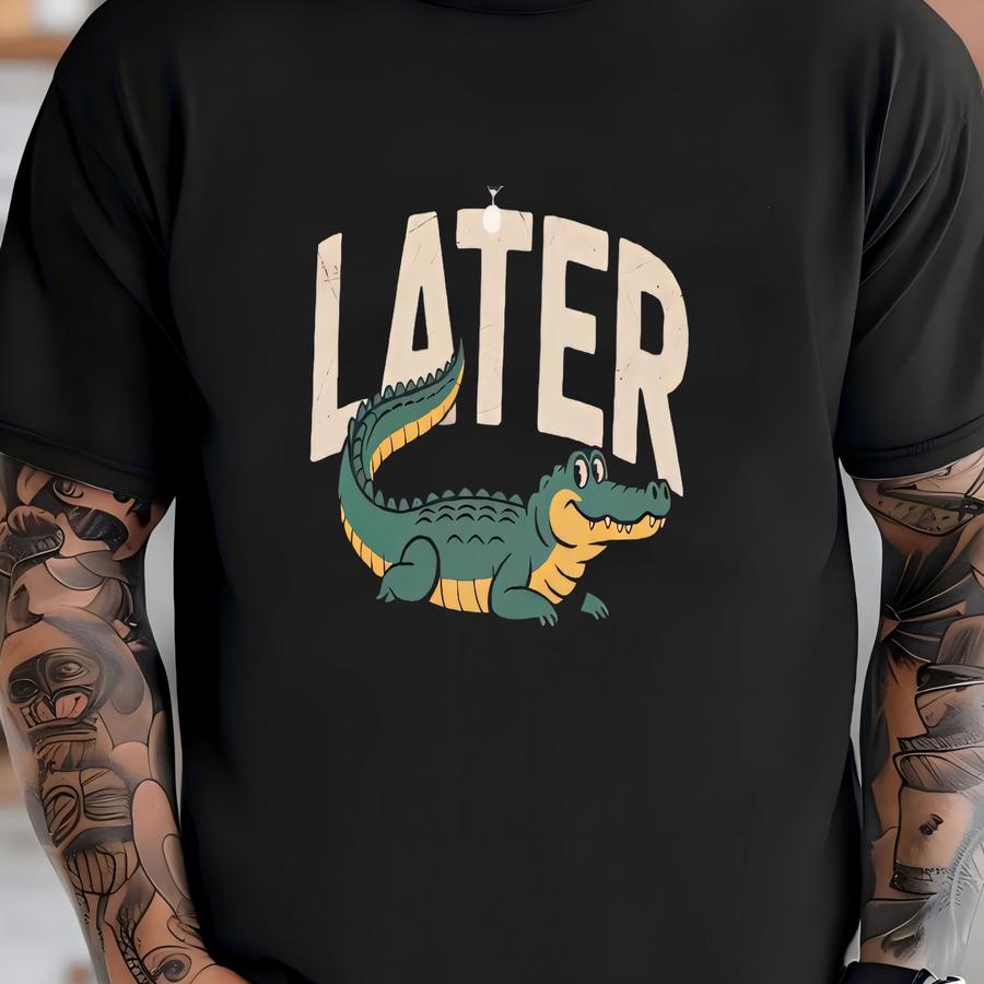 Vintage Later Gator Cute Cartoon Shirt, Alligator Retro 90s Y2k Tee, Funky Fashion Apparel Hoodie, Gift For Her T-shirt