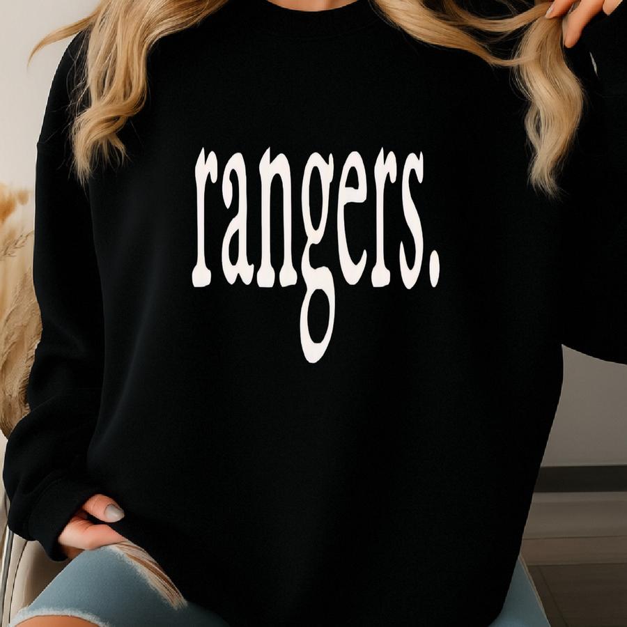 Rangers Tshirt Womens Rangers Shirt Bella Canvas Rangers Tee Minimalist Rangers Game Day Rangers Spirit Wear Cute Rangers Tee Sweatshirt